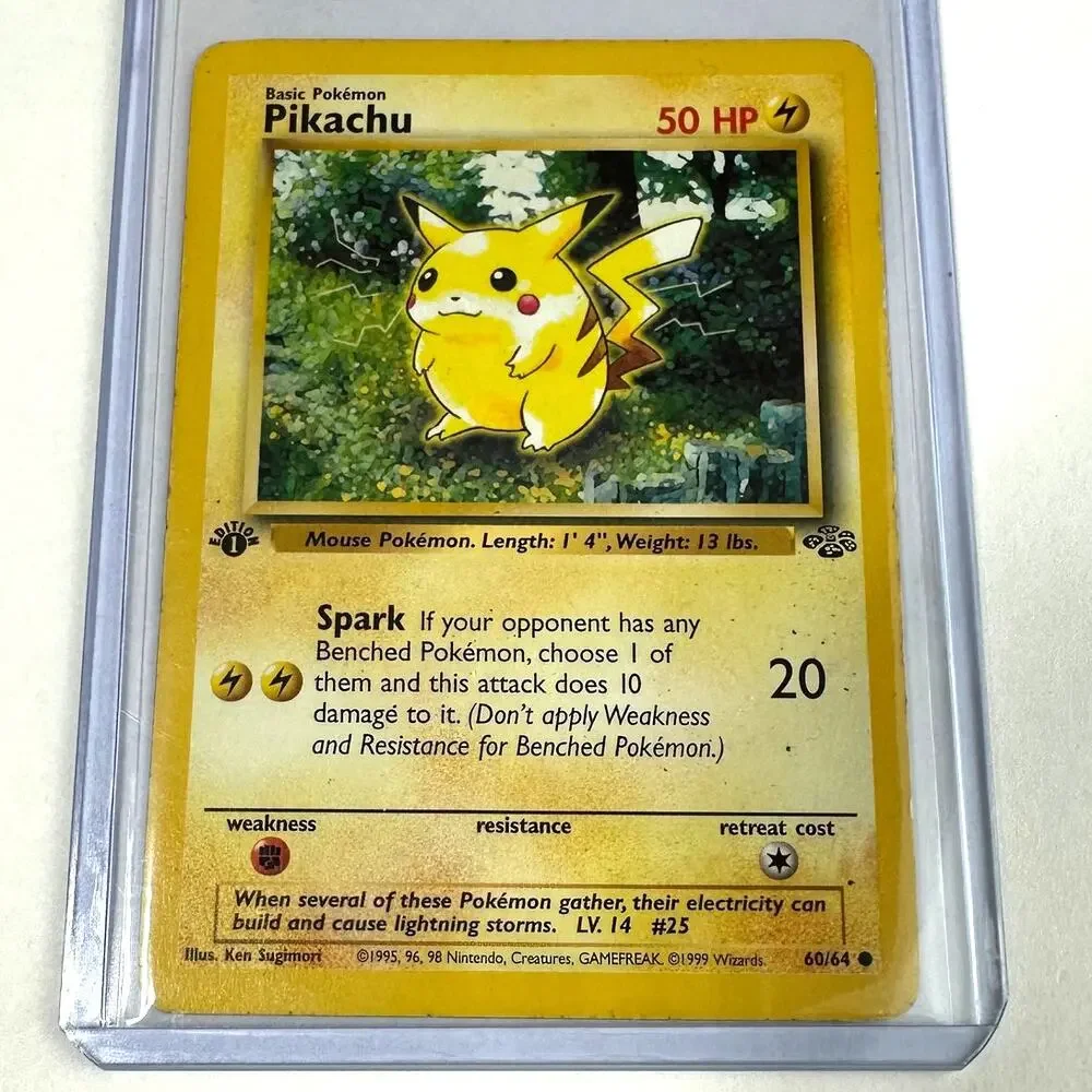 Pokemon TCG Pikachu 60/64 Jungle Set First Edition Excellent Condition